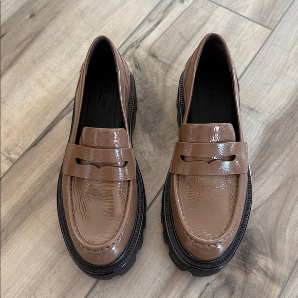rag & bone Shoes - rag & bone Quinn Platform Penny Chunky Loafers Size 38.5 (US 8.5)